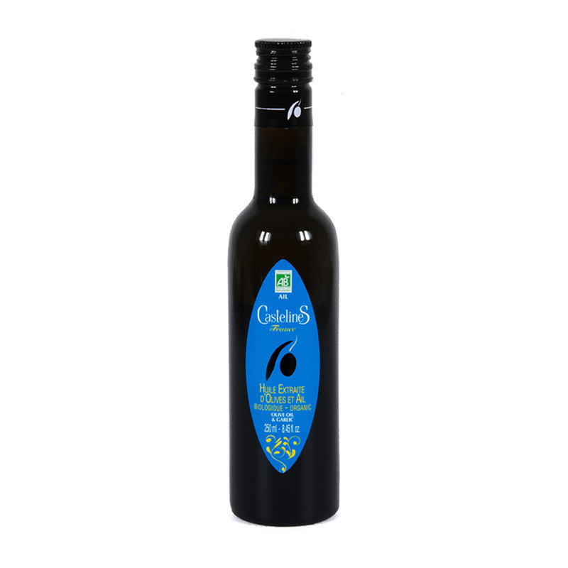 Huile d'Olive Biologique Moulin Castelas Ail 250ml