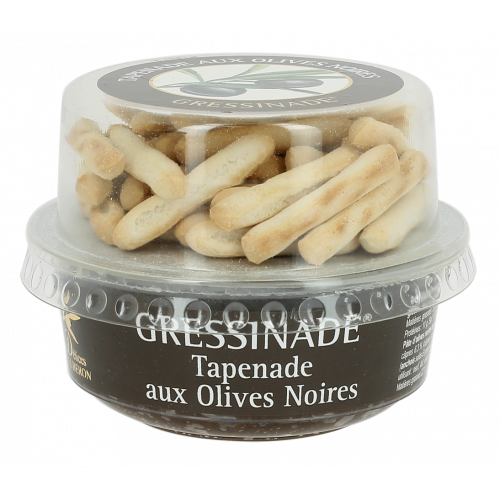Gressinade tapenade noire 150g - Délices du Luberon