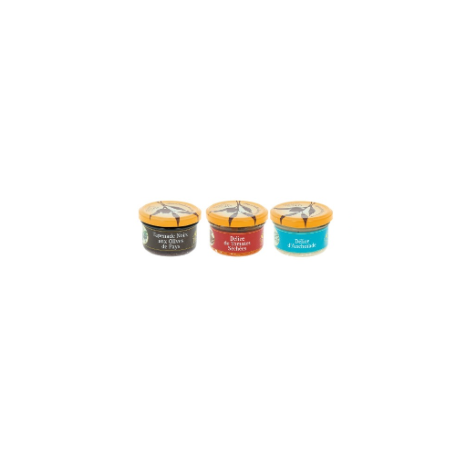 Délicieuse trilogie (tapenade, anchoïade, tomate séchées) - Délices du Luberon