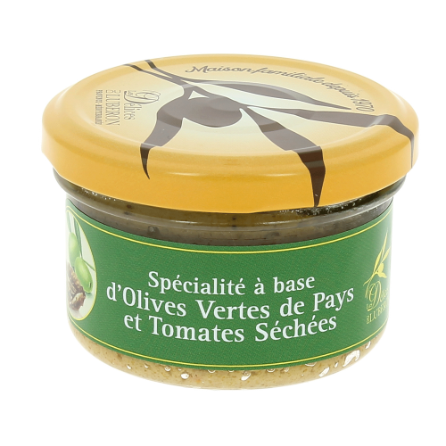 Spécialités à base d’olives vertes de pays et tomates séchées 90g - Délices du Luberon