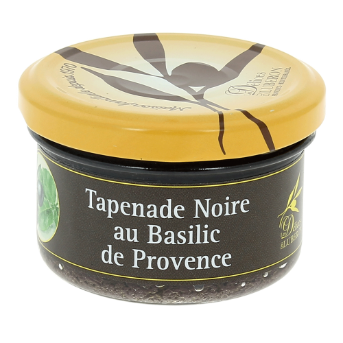 Tapenade noire au basilic de Provence - 90g - Délices du Luberon