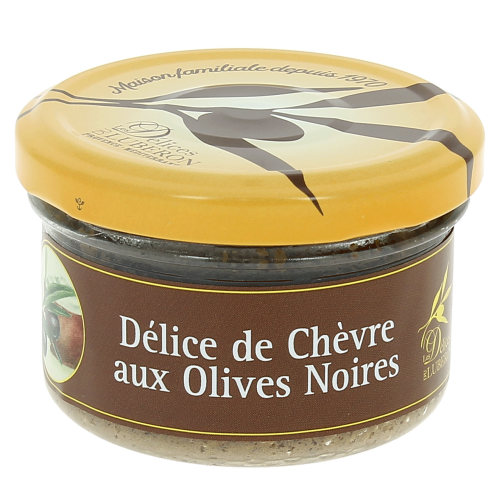 DÉLICE DE CHÈVRE AUX OLIVES NOIRES - 90g