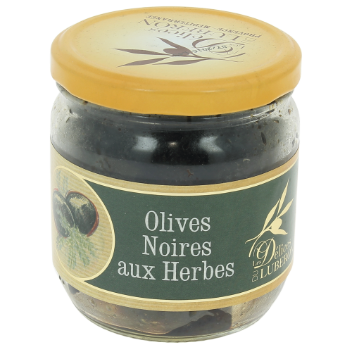 Olives noires aux herbes 240g - Délices du Luberon