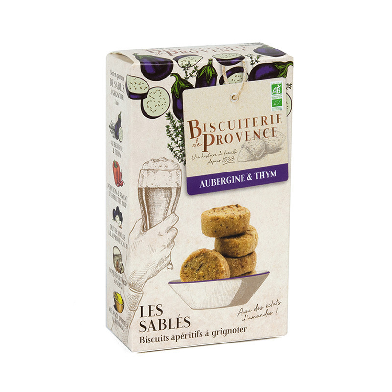Sablés BIO Aubergine & Thym BIO 90g