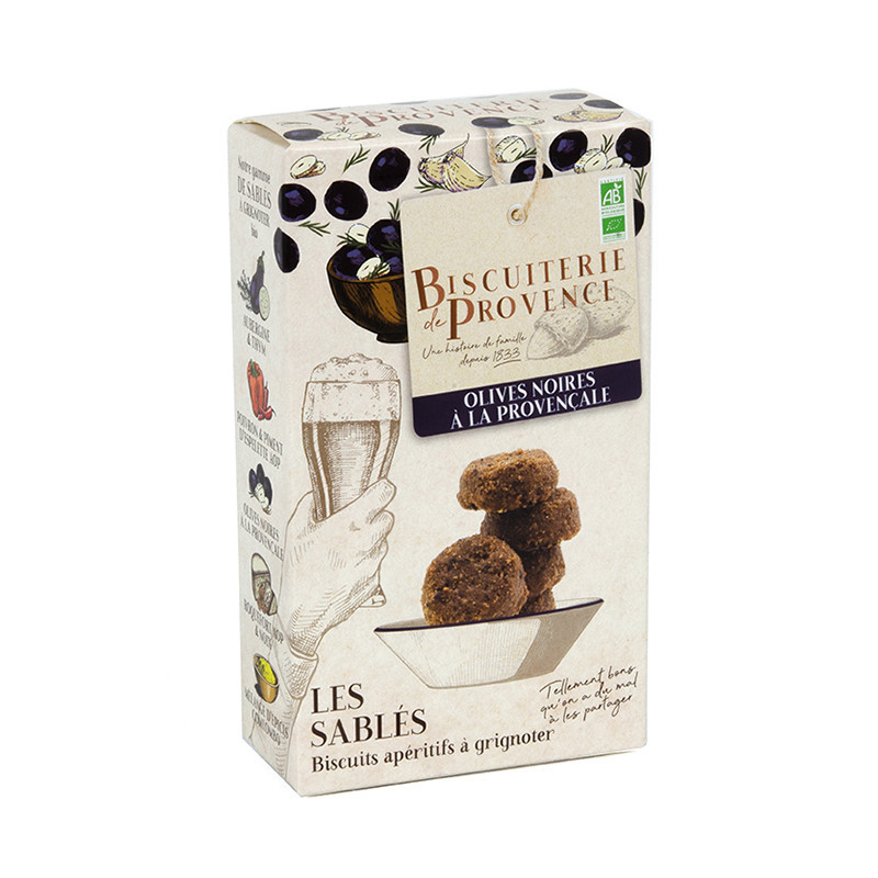 Sablés BIO Olives Noires à la Provençale BIO 90g